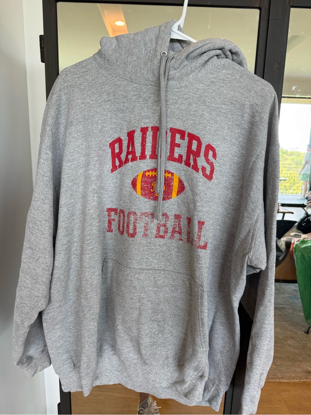 Gray Raiders Football Hoodie Sweatshirt - Men's
